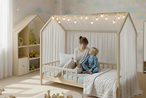 Lit Cabane Enfant 90x190 en Bois Massif Lit Cabane Enfant 90x190 en Bois Massif