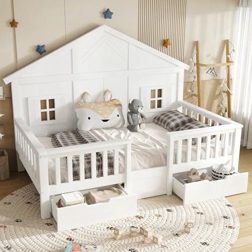 Lit Cabane pour Enfants avec Rangement Lit Cabane pour Enfants avec Rangement