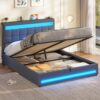 Lit Coffre 140x190 cm avec LED