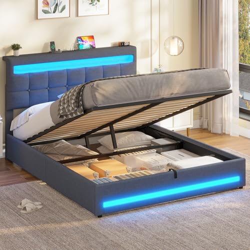 Lit Coffre 140x190 cm avec LED
