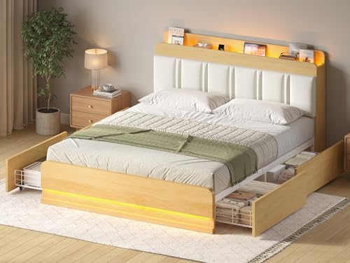 Lit Double 140x190 avec Éclairage LED
