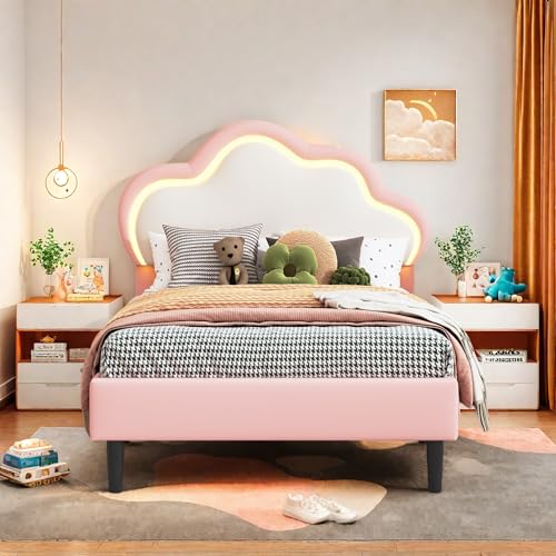 Lit Enfant 90x200 avec LED Rose Lit Enfant 90x200 avec LED Rose