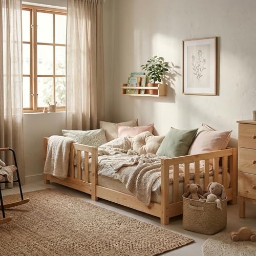 Lit enfant Montessori en pin massif Lit enfant Montessori en pin massif