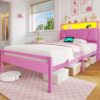 Lit Fille 90x190 cm avec LED Lit Fille 90x190 cm avec LED