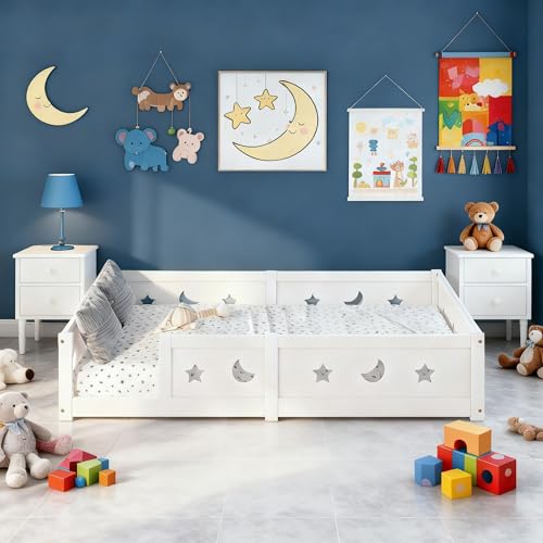 Lit Montessori au Sol 90x200cm en Bois Lit Montessori au Sol 90x200cm en Bois