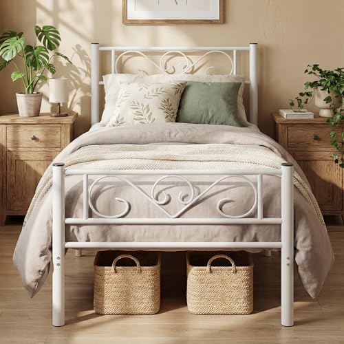 Lit Simple en Métal pour Matelas 90x190 cm Lit Simple en Métal pour Matelas 90x190 cm