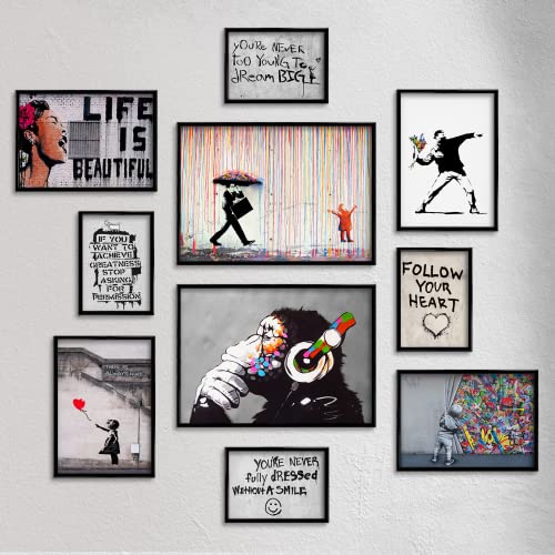 Lot de 10 affiches murales Banksy Lot de 10 affiches murales Banksy