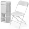 Lot de 10 chaises pliantes blanches Lot de 10 chaises pliantes blanches