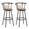 Lot de 2 Chaises de Bar Pivotantes