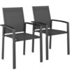 Lot de 2 chaises de jardin empilables Lot de 2 chaises de jardin empilables