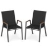 Lot de 2 Chaises de Jardin Empilables Lot de 2 Chaises de Jardin Empilables