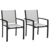 Lot de 2 chaises de jardin empilables