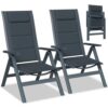 Lot de 2 Chaises de Jardin Pliantes en Aluminium Lot de 2 Chaises de Jardin Pliantes en Aluminium