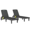 Lot de 2 chaises longues de jardin Lot de 2 chaises longues de jardin