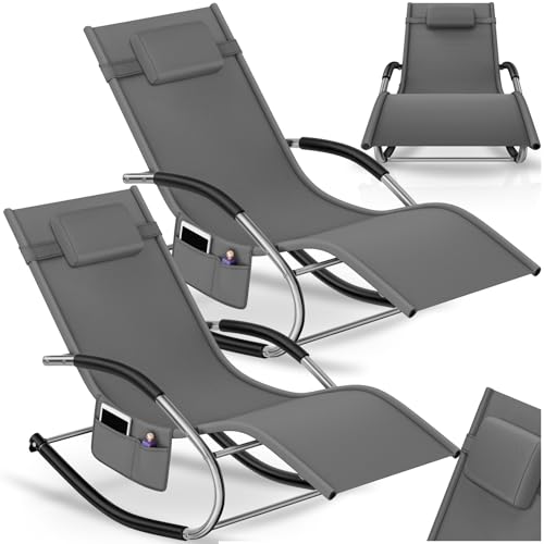 Lot de 2 Chaises Longues Ergonomiques Lot de 2 Chaises Longues Ergonomiques