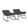 Lot de 2 fauteuils de Jardin Bascule Arona Lot de 2 fauteuils de Jardin Bascule Arona