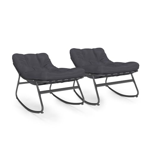 Lot de 2 fauteuils de Jardin Bascule Arona Lot de 2 fauteuils de Jardin Bascule Arona