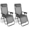 Lot de 2 fauteuils de jardin gris Lot de 2 fauteuils de jardin gris