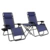 Lot de 2 fauteuils relax pliants bleus Lot de 2 fauteuils relax pliants bleus