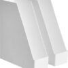 Lot de 2 range-revues en plastique blanc Lot de 2 range-revues en plastique blanc