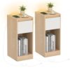 Lot de 2 Tables de Chevet Étroites Lot de 2 Tables de Chevet Étroites