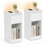Lot de 2 Tables de Chevet Étroites