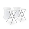 Lot de 2 Tables Hautes de Réception Pliables Lot de 2 Tables Hautes de Réception Pliables