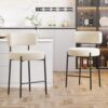 Lot de 2 Tabourets de Bar Blanc Lot de 2 Tabourets de Bar Blanc