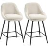 Lot de 2 Tabourets de Bar en Velours Lot de 2 Tabourets de Bar en Velours