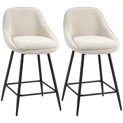 Lot de 2 Tabourets de Bar en Velours Lot de 2 Tabourets de Bar en Velours