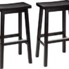 Lot de 2 tabourets de comptoir en bois Lot de 2 tabourets de comptoir en bois