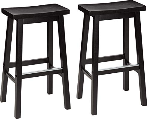 Lot de 2 tabourets de comptoir en bois Lot de 2 tabourets de comptoir en bois