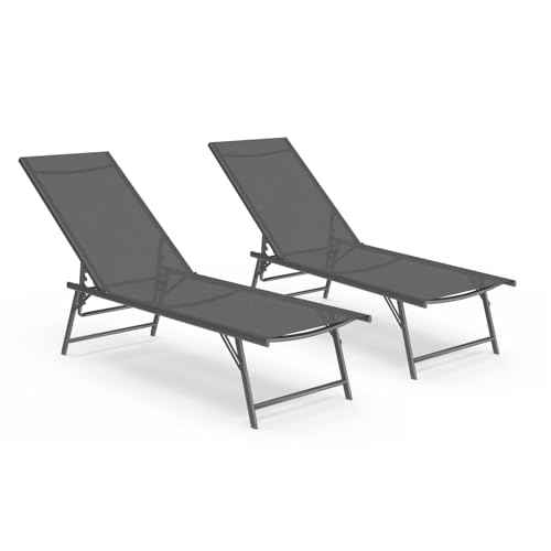 Lot de 2 transats de jardin Kailua Lot de 2 transats de jardin Kailua