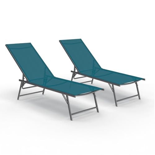Lot de 2 transats de jardin Kailua Lot de 2 transats de jardin Kailua