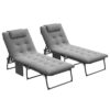 Lot de 2 transats pliables confortables Lot de 2 transats pliables confortables