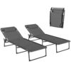 Lot de 2 Transats Pliables Grands Confort Lot de 2 Transats Pliables Grands Confort