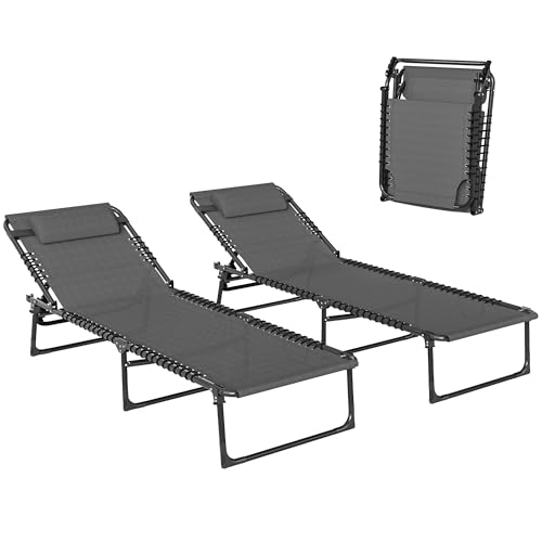 Lot de 2 Transats Pliables Grands Confort Lot de 2 Transats Pliables Grands Confort