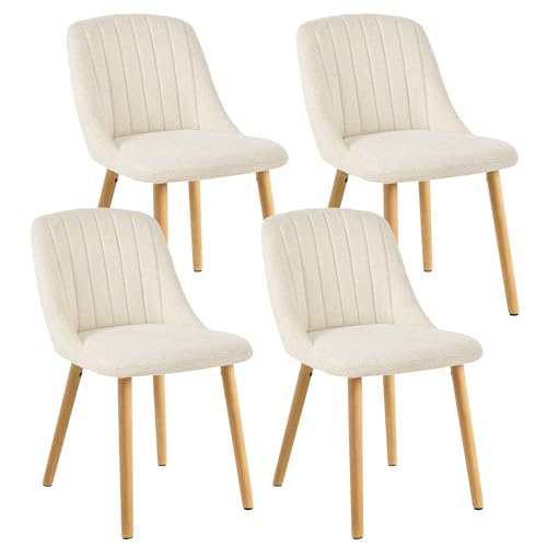 Lot de 4 Chaises Blanches en Bois Lot de 4 Chaises Blanches en Bois