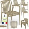 Lot de 4 chaises de Jardin empilables Lot de 4 chaises de Jardin empilables