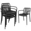 Lot de 4 Chaises de Jardin Empilables Lot de 4 Chaises de Jardin Empilables
