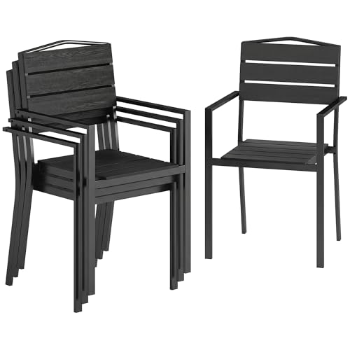 Lot de 4 Chaises de Jardin Empilables Lot de 4 Chaises de Jardin Empilables