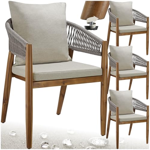 Lot de 4 Chaises de Jardin Élégantes Lot de 4 Chaises de Jardin Élégantes