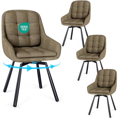 Lot de 4 Chaises Pivotantes Confortables Lot de 4 Chaises Pivotantes Confortables