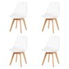 Lot de 4 Chaises Scandinaves EGGREE Lot de 4 Chaises Scandinaves EGGREE