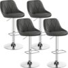Lot de 4 tabourets de bar réglables