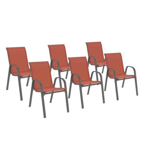Lot de 6 chaises de jardin empilables Lot de 6 chaises de jardin empilables