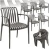 Lot de 6 Chaises de Jardin Empilables Lot de 6 Chaises de Jardin Empilables