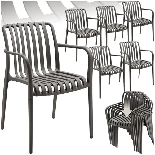 Lot de 6 Chaises de Jardin Empilables Lot de 6 Chaises de Jardin Empilables