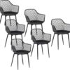 Lot de 6 Chaises de Jardin Élégantes