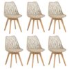 Lot de 6 chaises de salle à manger nordiques Lot de 6 chaises de salle à manger nordiques